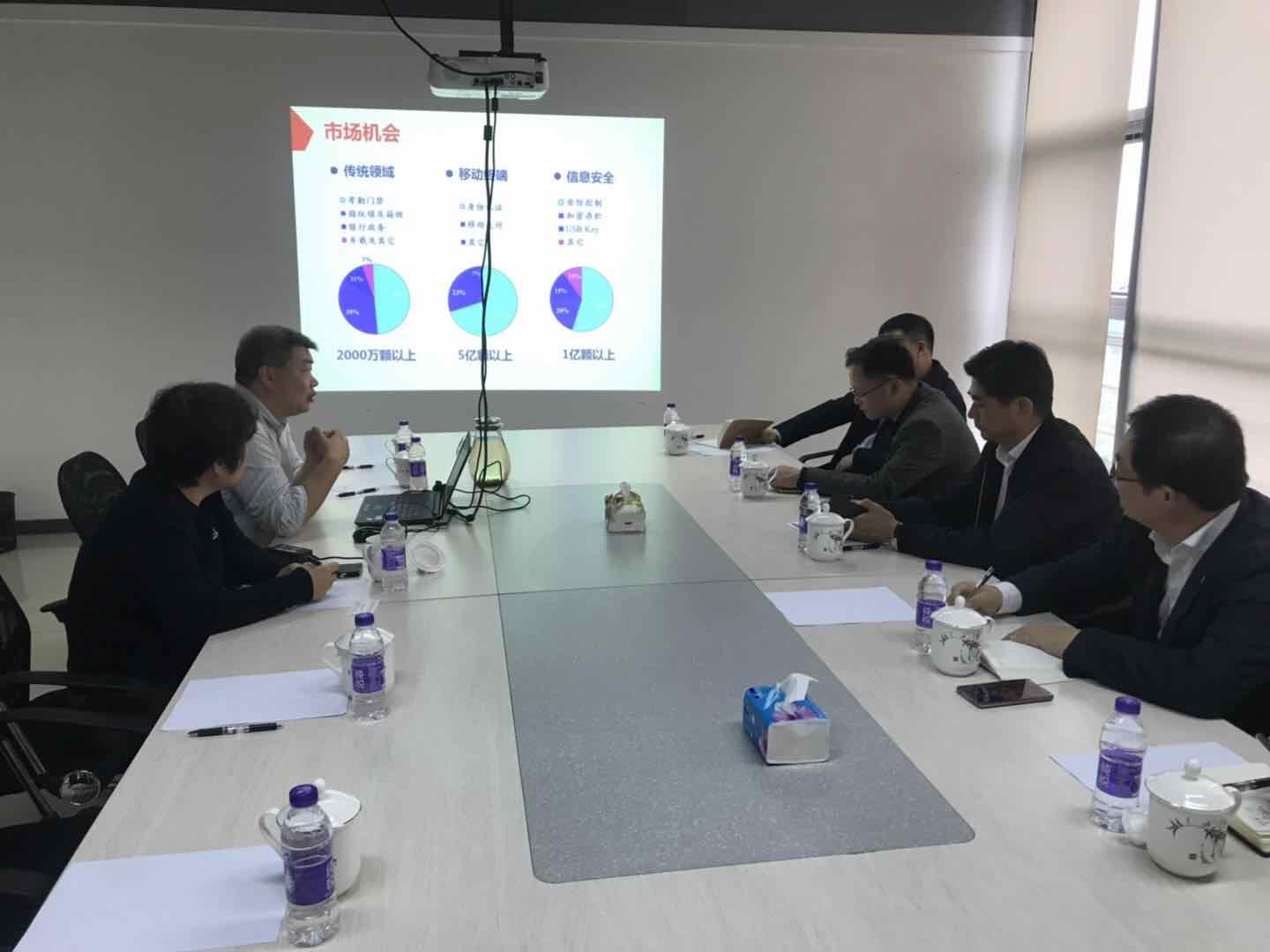 昆山市委组织部陈部长一行来江苏邦融微电子调研